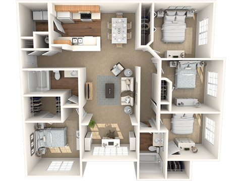The Elm Floor Plan at Grandeville on Saxon, Florida